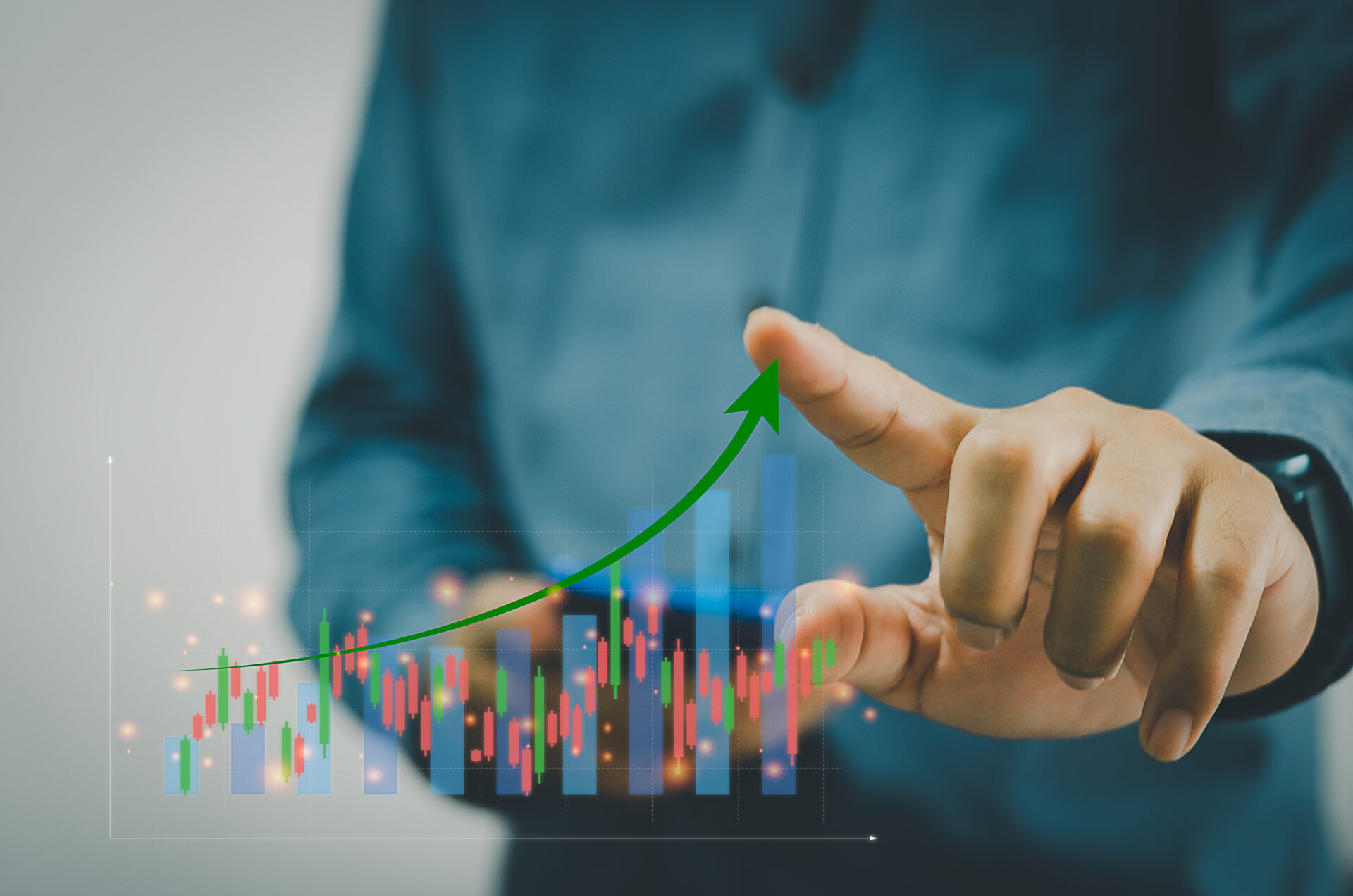 candlestick graph chart auto trade, business finance investment stock exchange market concept background.